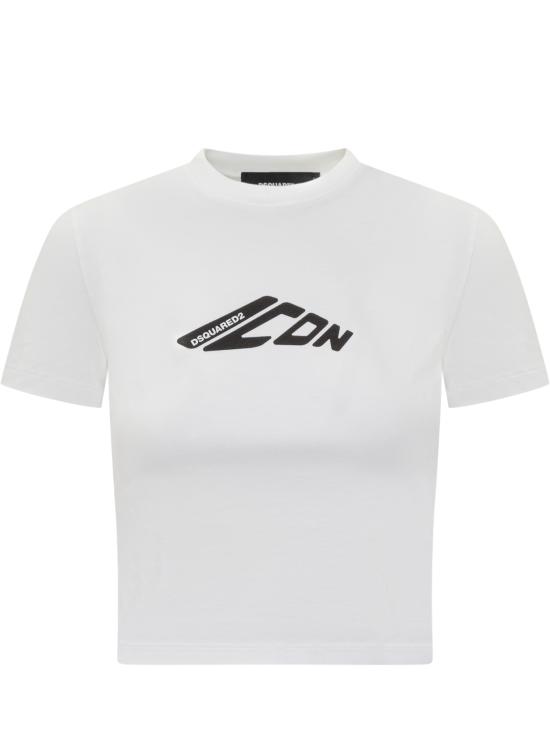 25FW 디스퀘어드2 반팔 티셔츠 S80GC0080D20033 100 WHITE