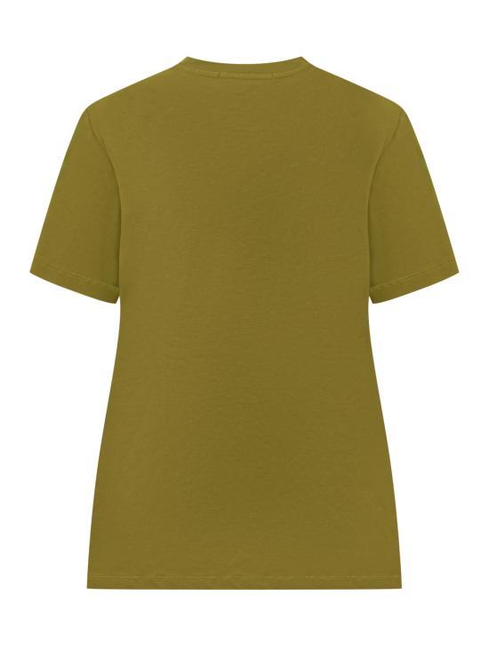 25FW 엠에스지엠 반팔 티셔츠 3941MDM500257798 38 OLIVE GREEN - MSGM