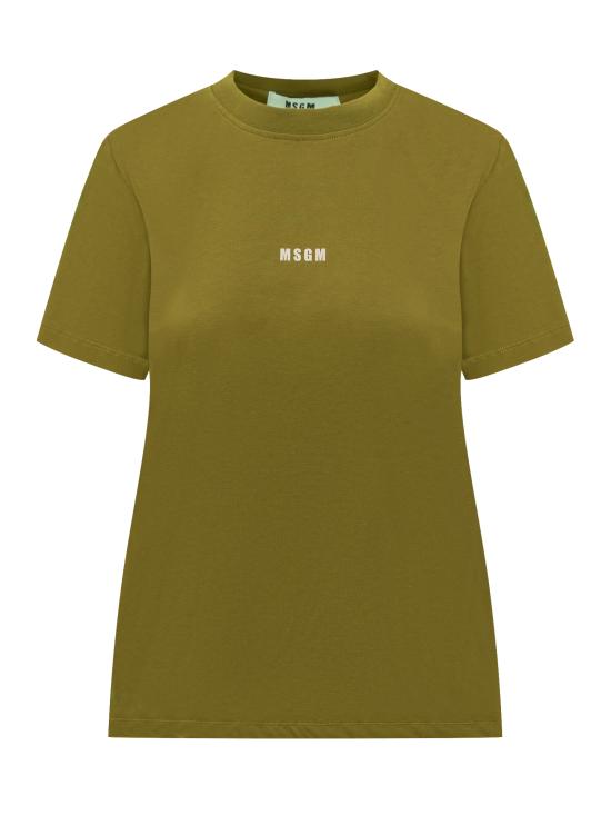 25FW 엠에스지엠 반팔 티셔츠 3941MDM500257798 38 OLIVE GREEN