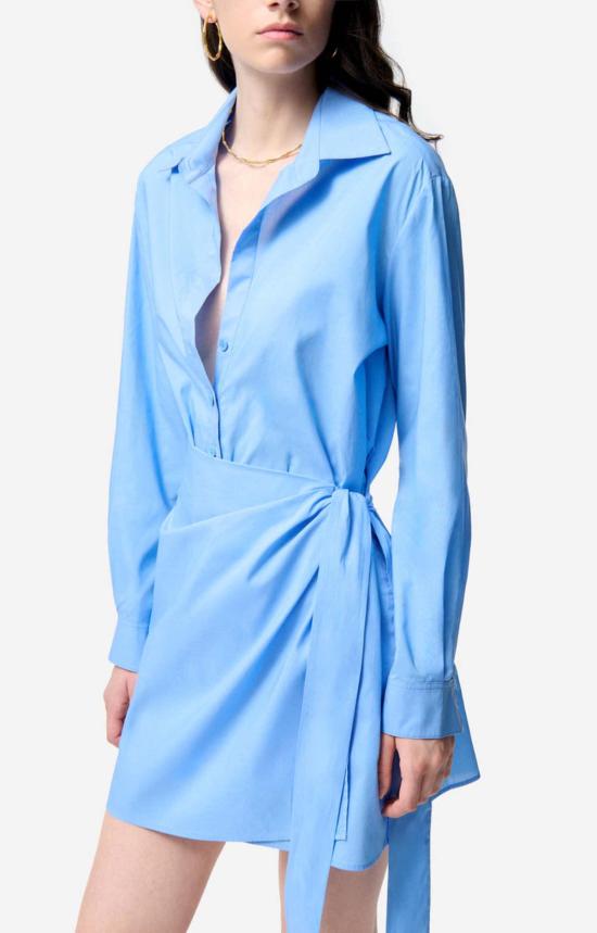  바네사브루노 숏 원피스 바네사 브루노 포글리아 드레스 블루에 - VANESSA BRUNO