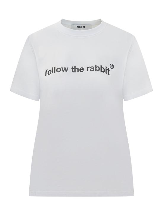 25FW 엠에스지엠 반팔 티셔츠 3941MDM87257798 47 OPTICAL WHITE