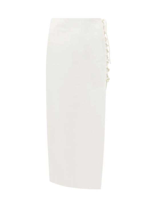  데 라 발리 미디 스커트 DS937 WHITE