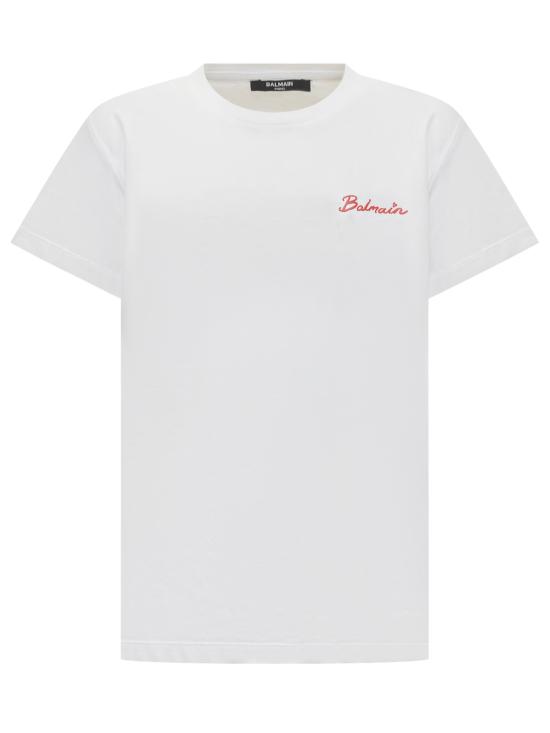 25SS [키즈] 발망 티셔츠 BW8A41Z1751 100RO WHITE RED