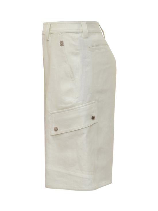 25SS 오프화이트 숏팬츠 OMCS003S25FAB002 0B00 WHITE ASPARAGU - OFF WHITE