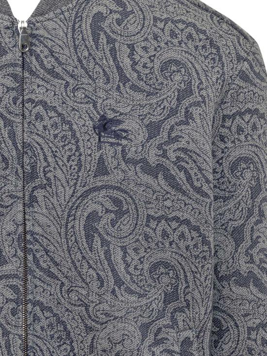 25FW 에트로 로고 디테일 봄버 자켓  MRBA001699JJ508 S8460 BLU - ETRO