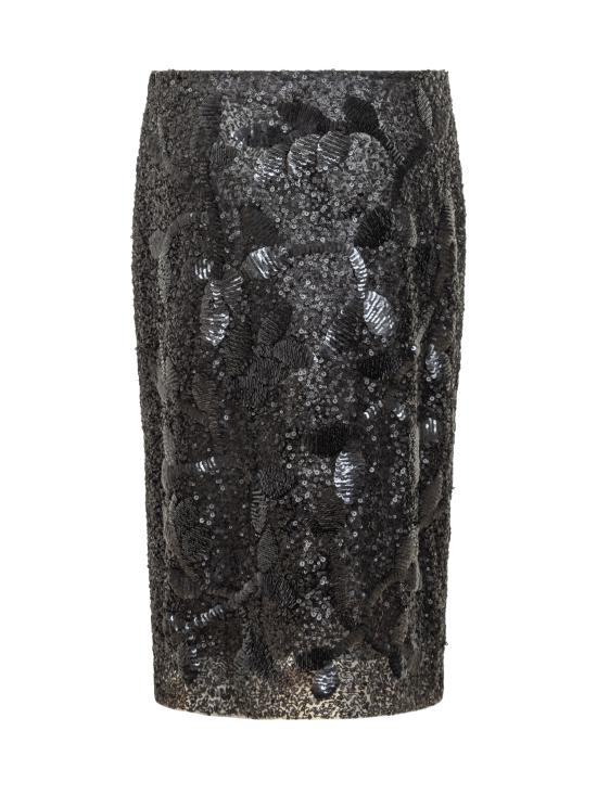  데 펨메스 미디 스커트 D206XR D0900 BLACK - DES PHEMMES