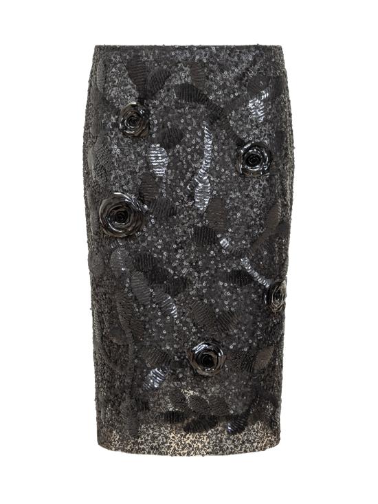  데 펨메스 미디 스커트 D206XR D0900 BLACK