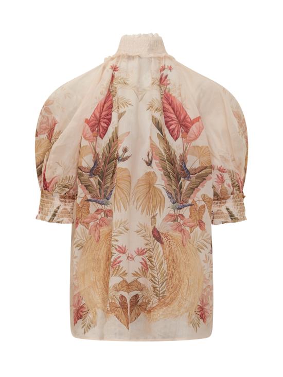 25FW 짐머만 블라우스 4556TSS253 CRMPLMFLO CREAM PALM FLORAL - ZIMMERMANN