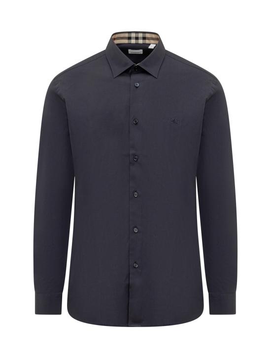 25FW 버버리 스트레치 코튼 셔츠 8071800 A1222 NAVY
