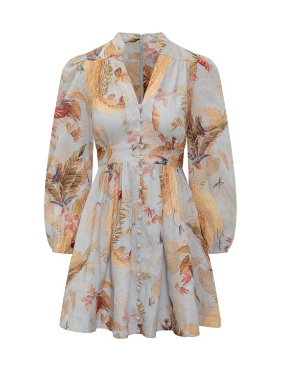 25FW 짐머만 숏 원피스 5147DSS253 LBPFL LIGHT BLUE PALM FLORAL