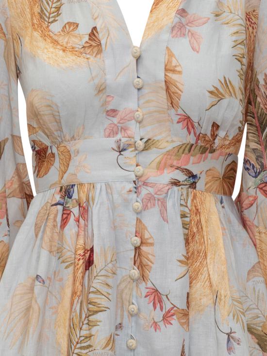 25FW 짐머만 숏 원피스 5147DSS253 LBPFL LIGHT BLUE PALM FLORAL - ZIMMERMANN