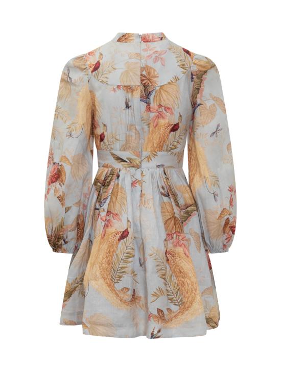 25FW 짐머만 숏 원피스 5147DSS253 LBPFL LIGHT BLUE PALM FLORAL - ZIMMERMANN