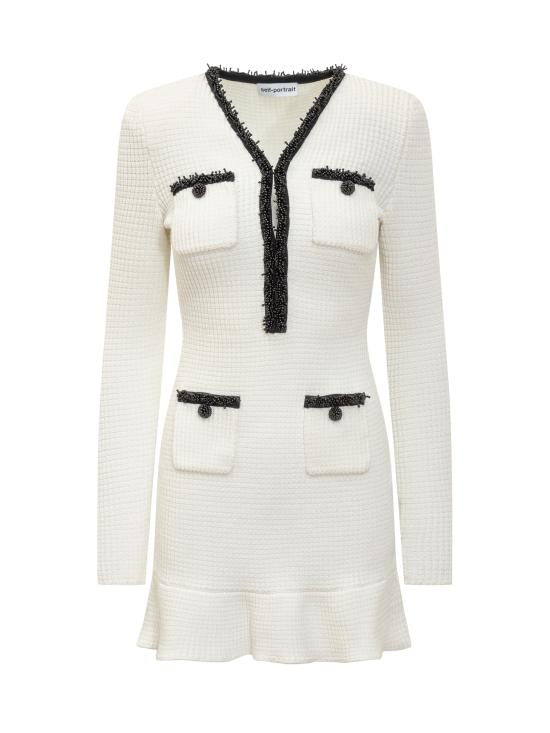 25SS 셀프 포트레이트 숏 원피스 RS25087SW WHITE