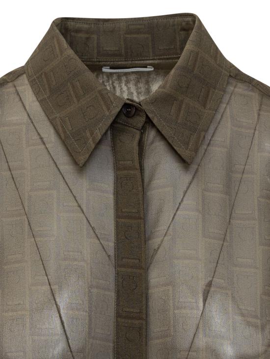 24FW 살바토레 페라가모 블라우스 13G356 777868 OLIVE - SALVATORE FERRAGAMO