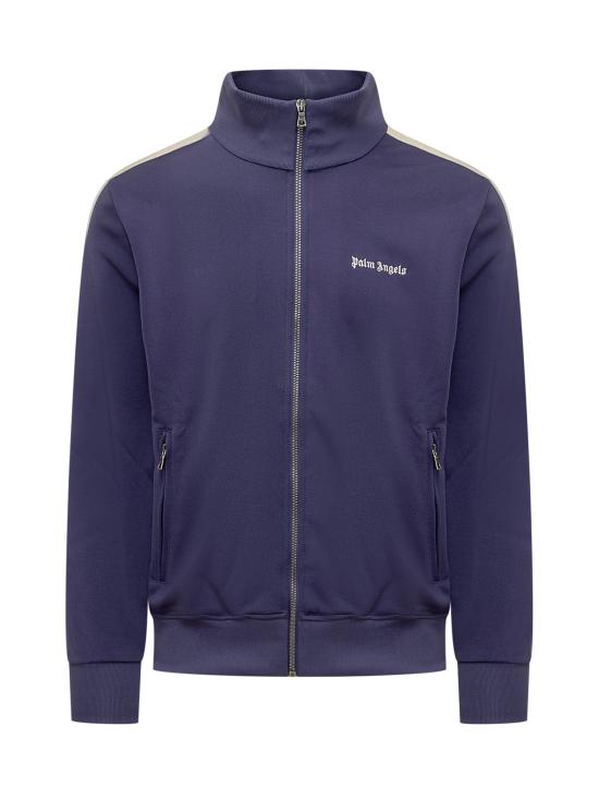 24FW 팜앤젤스 긴팔 티셔츠 PMBD058C99FAB001 4603 NAVY BLUE OFF WHITE