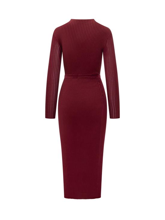 25FW 셀프 포트레이트 원피스 PF25080MBU BURGUNDY - SELF PORTRAIT