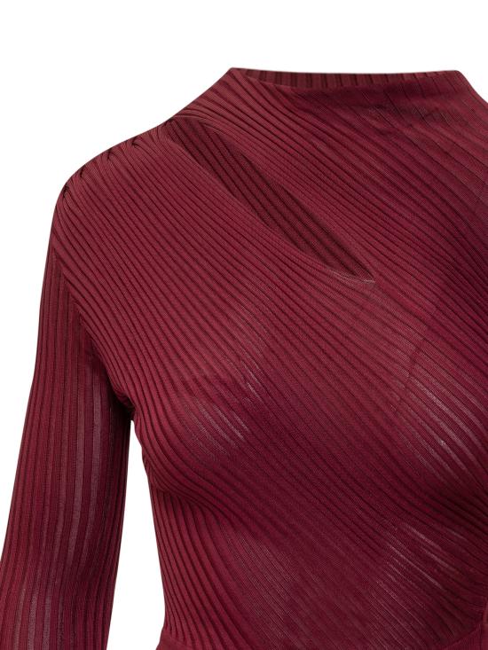 25FW 셀프 포트레이트 원피스 PF25080MBU BURGUNDY - SELF PORTRAIT