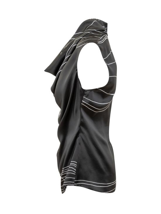 24FW 살바토레 페라가모 블라우스 13G355 778032 NERO - SALVATORE FERRAGAMO