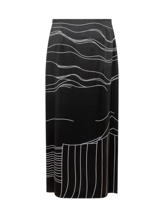 24FW 살바토레 페라가모 롱 스커트 13G338 778034 NERO - SALVATORE FERRAGAMO