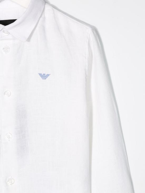 25SS [키즈] 엠포리오 아르마니 셔츠 8N4CJ93NEEZ 0100 BIANCO OTTICO - EMPORIO ARMANI