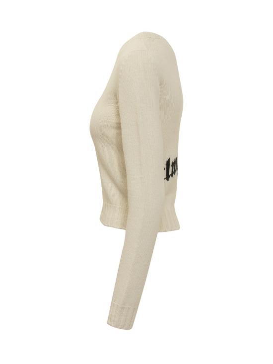  팜앤젤스 스웨터 PWHE051C99KNI001 0310 OFF WHITE BLACK - PALM ANGELS