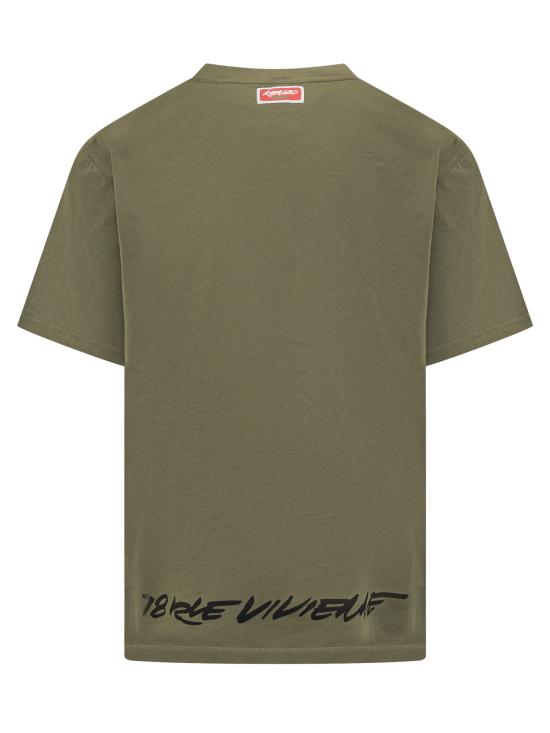 25FW 겐조 반팔 티셔츠 FF65TS2524SG 50 KHAKI - KENZO