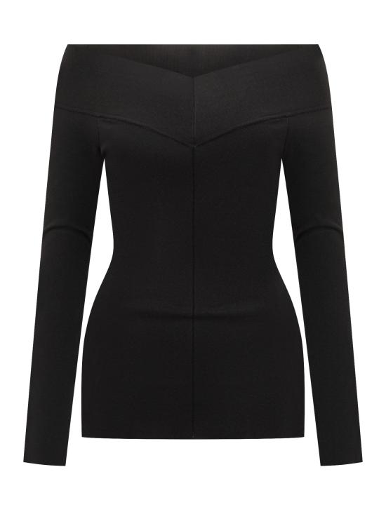 25FW 스텔라 맥카트니 긴팔 티셔츠 6K10683S2543 1000 BLACK