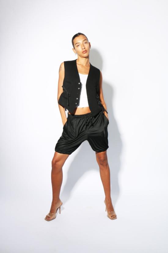  Banzo 베스트 반조 리본 조끼 블랙 - OTHER BRANDS