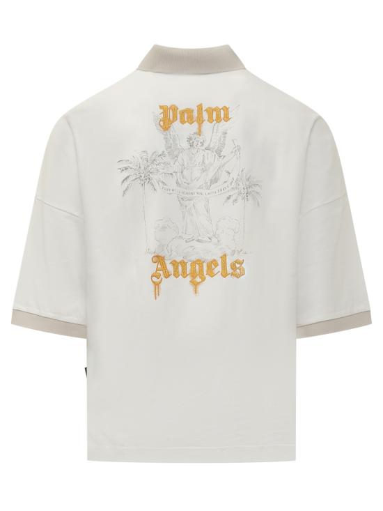 24FW 팜앤젤스 폴로 티셔츠 PMGB026F24FAB003 0322 OFF WHITE LIGHT OR - PALM ANGELS