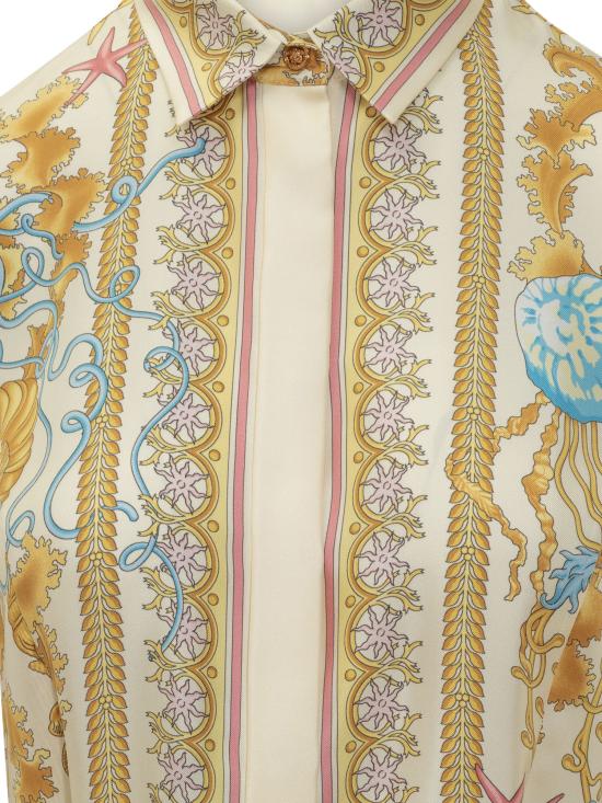 25FW 베르사체 원피스 10189331A14746 5K640 EGGSHELL MULTICOLOR - VERSACE