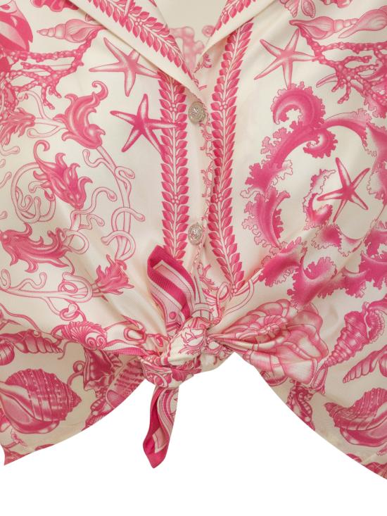 25FW 베르사체 블라우스 10203071A15277 5K660 EGGSHELL DRAGONFRUIT - VERSACE