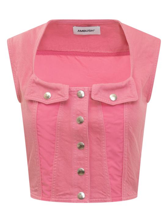  엠부시 민소매 티셔츠 BWYP008S23DEN001 3200 SOLID PINK