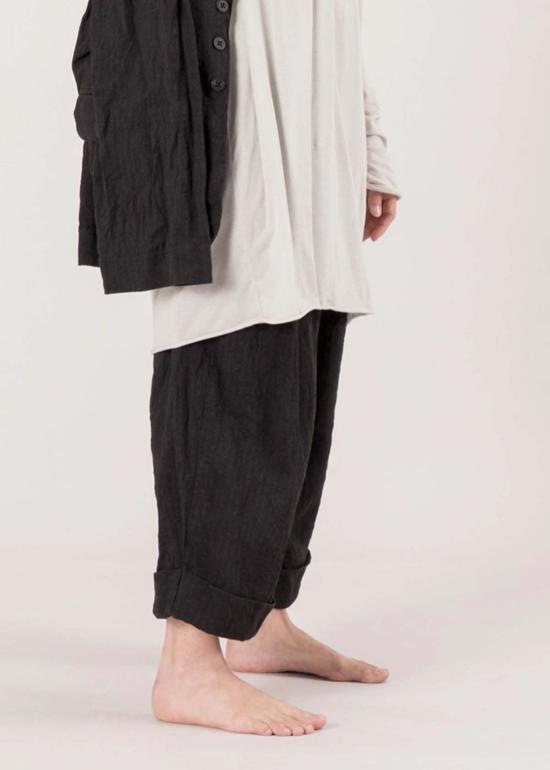  앨범 디 파밀리아 크롭 팬츠 앨범 Di Famiglia Bragoni 바지 블랙