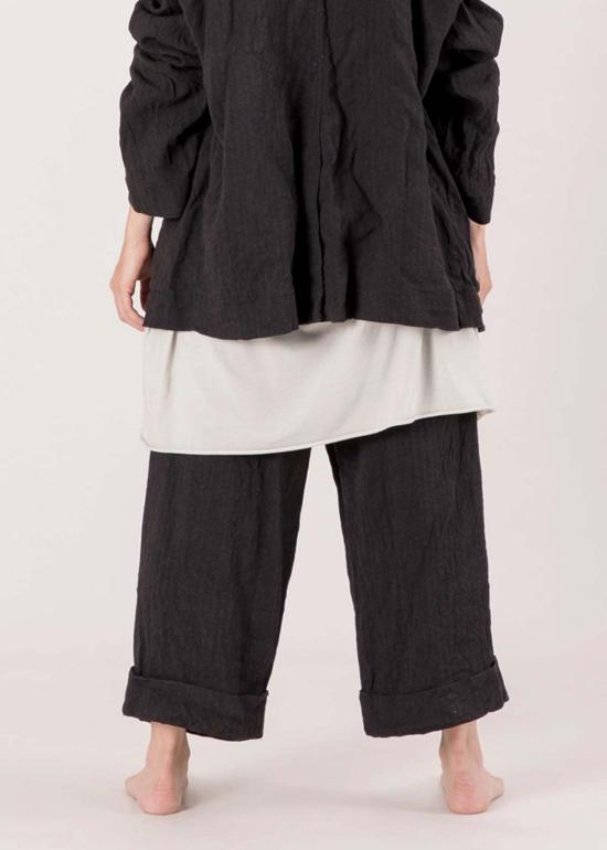  앨범 디 파밀리아 크롭 팬츠 앨범 Di Famiglia Bragoni 바지 블랙 - ALBUM DI FAMIGLIA