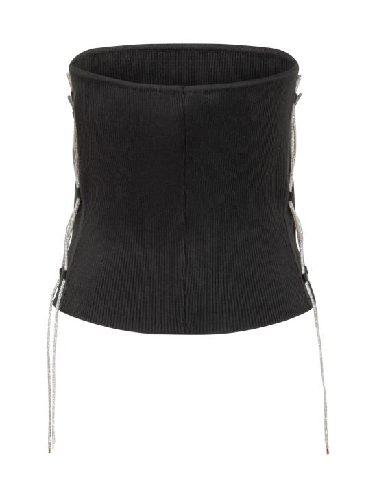  쥬세페 디 모라비토 민소매 티셔츠 PS23214KN79 10 BLACK - GIUSEPPE DI MORABITO