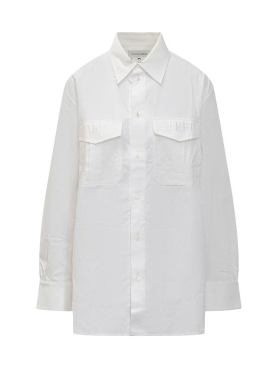 25SS 마린세르 긴팔 셔츠 USI022A WH20 OFF WHITE