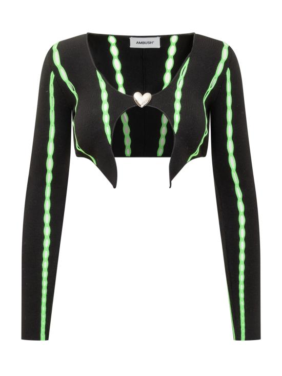 엠부시 스웨터 BWHB019S23KNI001 1054 BLACK SHAR