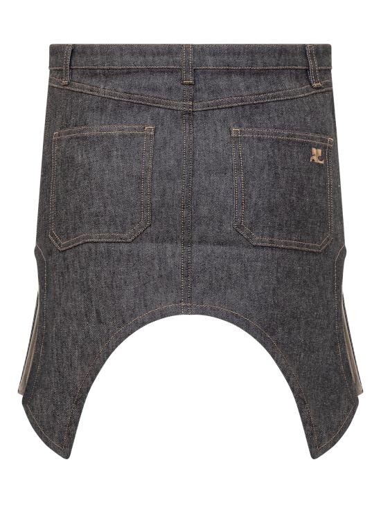  쿠레쥬 숏 스커트 424DJU210DE0035 9011 DARK HEATHER GREY - COURREGES