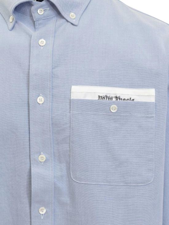  팜앤젤스 긴팔 셔츠 PMGE012E23FAB001 4010 LIGHT BLUE - PALM ANGELS
