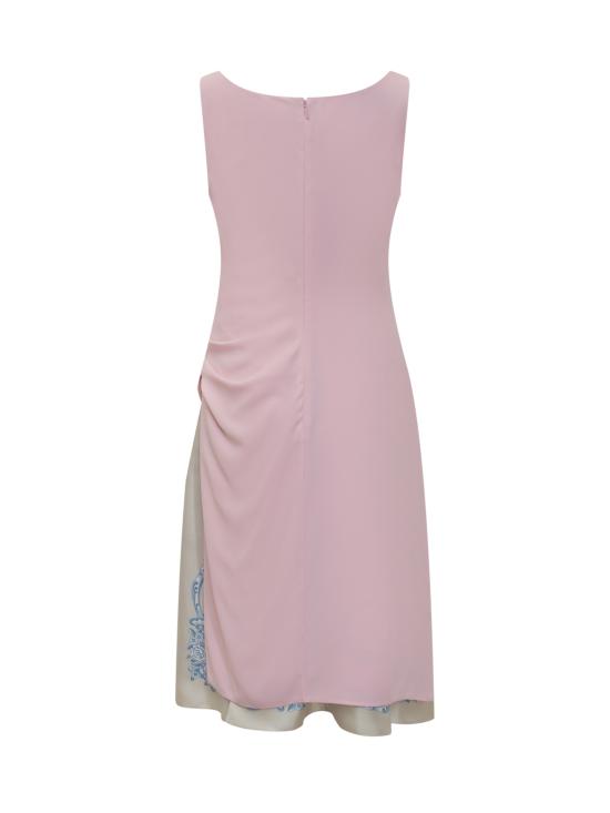 25SS 베르사체 미디 원피스 10199481A12369 1PS10 PASTEL PINK - VERSACE