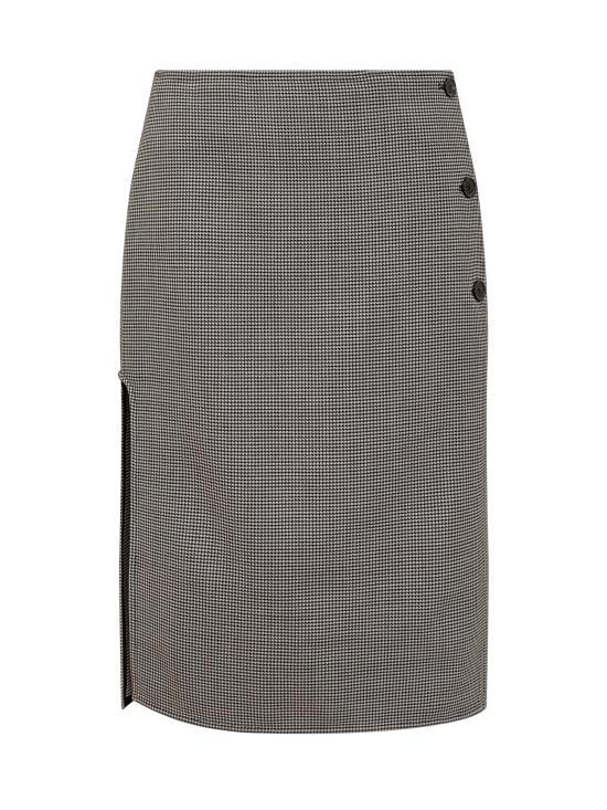  쿠레쥬 미디 스커트 424CJU196WO0125 B123 BLACK NATURAL