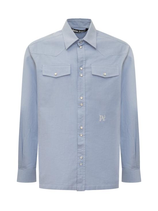  팜앤젤스 긴팔 셔츠 PMGE028R24FAB001 4003 LIGHT BLUE OFF WHITE