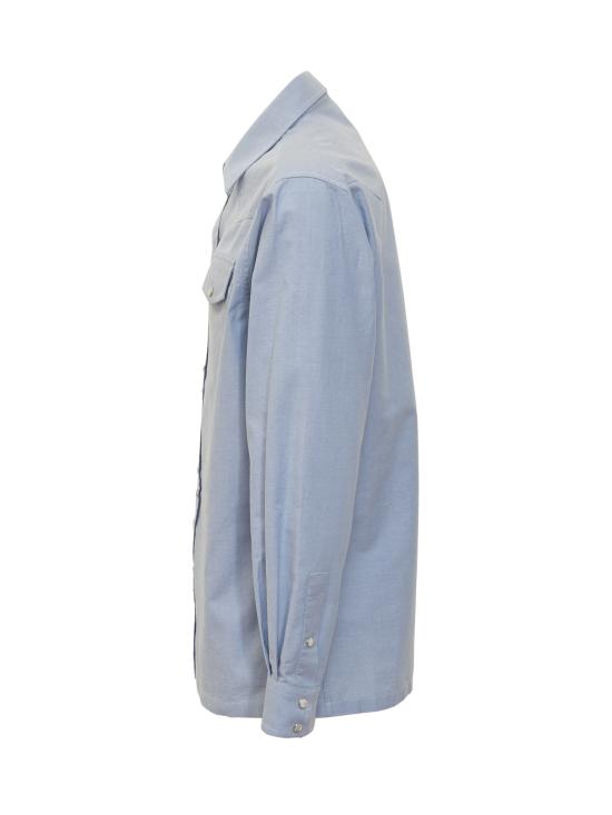  팜앤젤스 긴팔 셔츠 PMGE028R24FAB001 4003 LIGHT BLUE OFF WHITE - PALM ANGELS