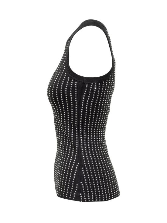 25SS 디 아티코 민소매 티셔츠 250WCN00004JJJ051TR 100 BLACK - THE ATTICO