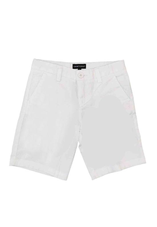 25SS [키즈] 엠포리오 아르마니 쇼츠/버뮤다 8N4S604N6YZ 0100 BIANCO