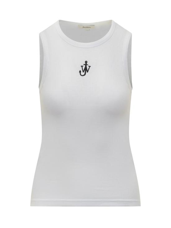 25FW JW앤더슨 민소매 티셔츠 JO0248PG1717 001 WHITE