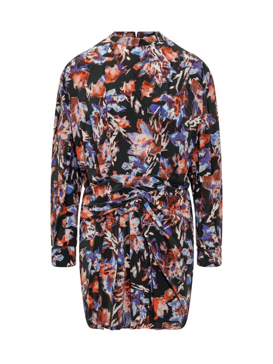  이로 숏 원피스 22WWP33MERERA BLA7222W BLACK MULTICOLOR