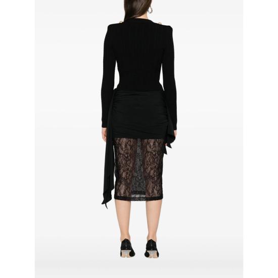 25FW 발망 가디건 FF1KL245KI500PA BLACK DOM - BALMAIN