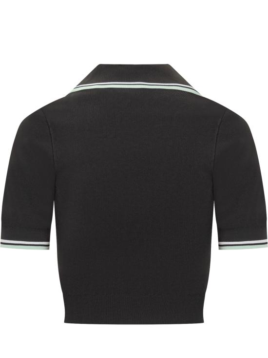 25FW 카사블랑카 반팔 티셔츠 WPF25KW1018 01 BLACK - CASABLANCA