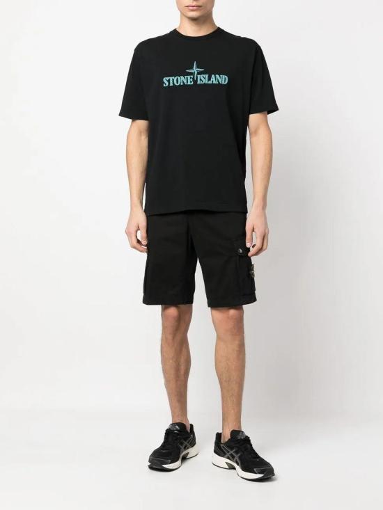  스톤 아일랜드 숏팬츠 K1S15L100011S00WAV0129 Black - STONE ISLAND